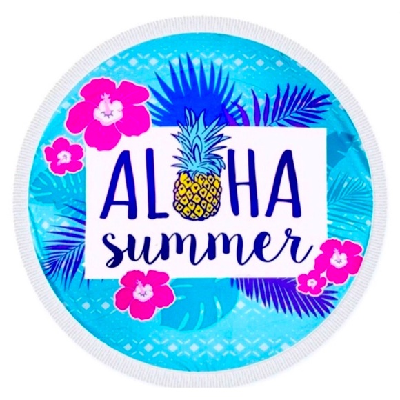 ❤️GIFTED❤️Big Round Beach Towel with Aloha Summer - Picture 2 of 7